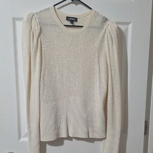 Express Cream Asymmetrical Skirt